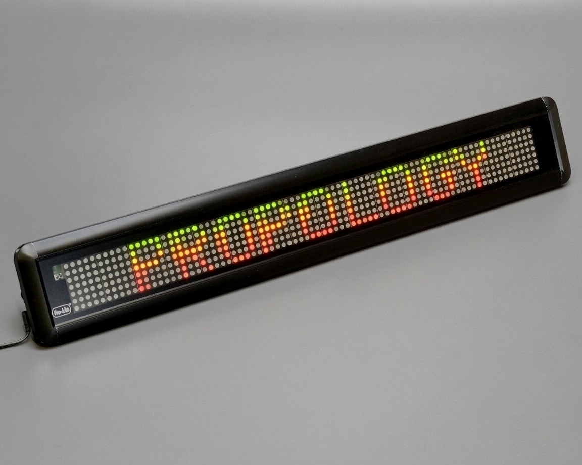 PRO-LITE Tru-Color II - Programmable Scrolling Electronic Sign (Green/Yellow/Red Dot-Matrix LED Display)