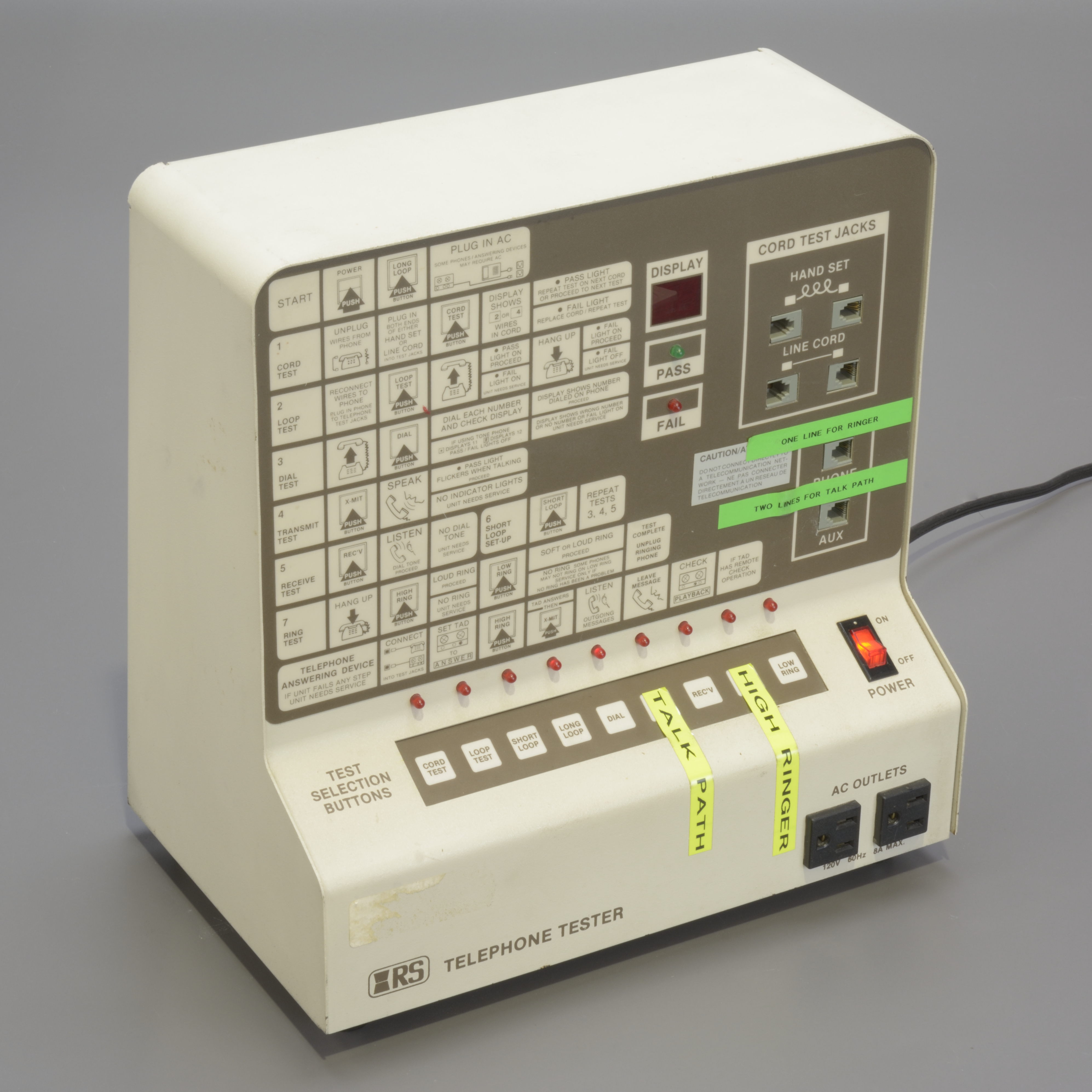 RADIO SHACK Telephone Tester 43-114