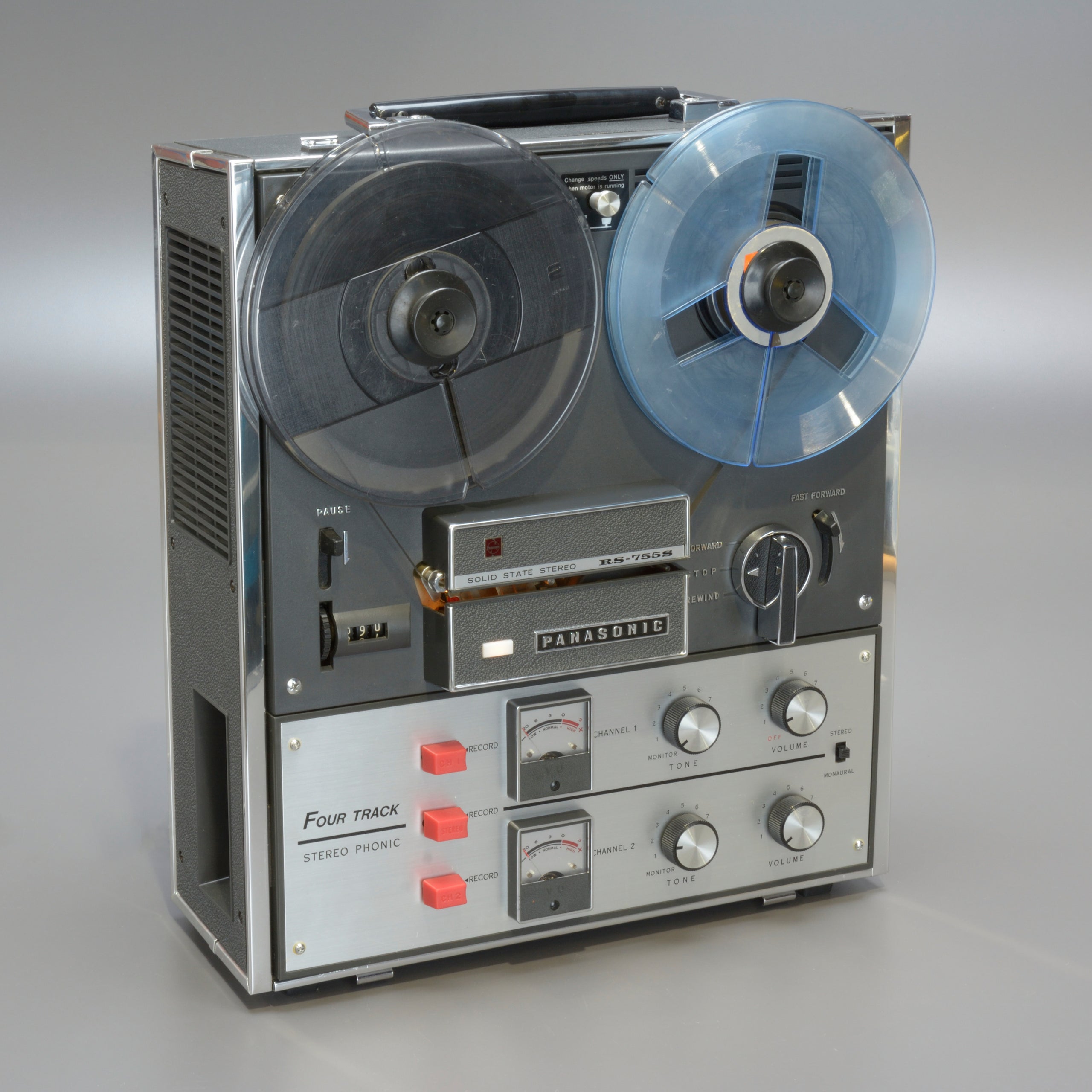PANASONIC (AKA: NATIONAL) Solid State Stereo Model RS-755S Portable Reel-to-Reel Tape Recorder (Stereo)