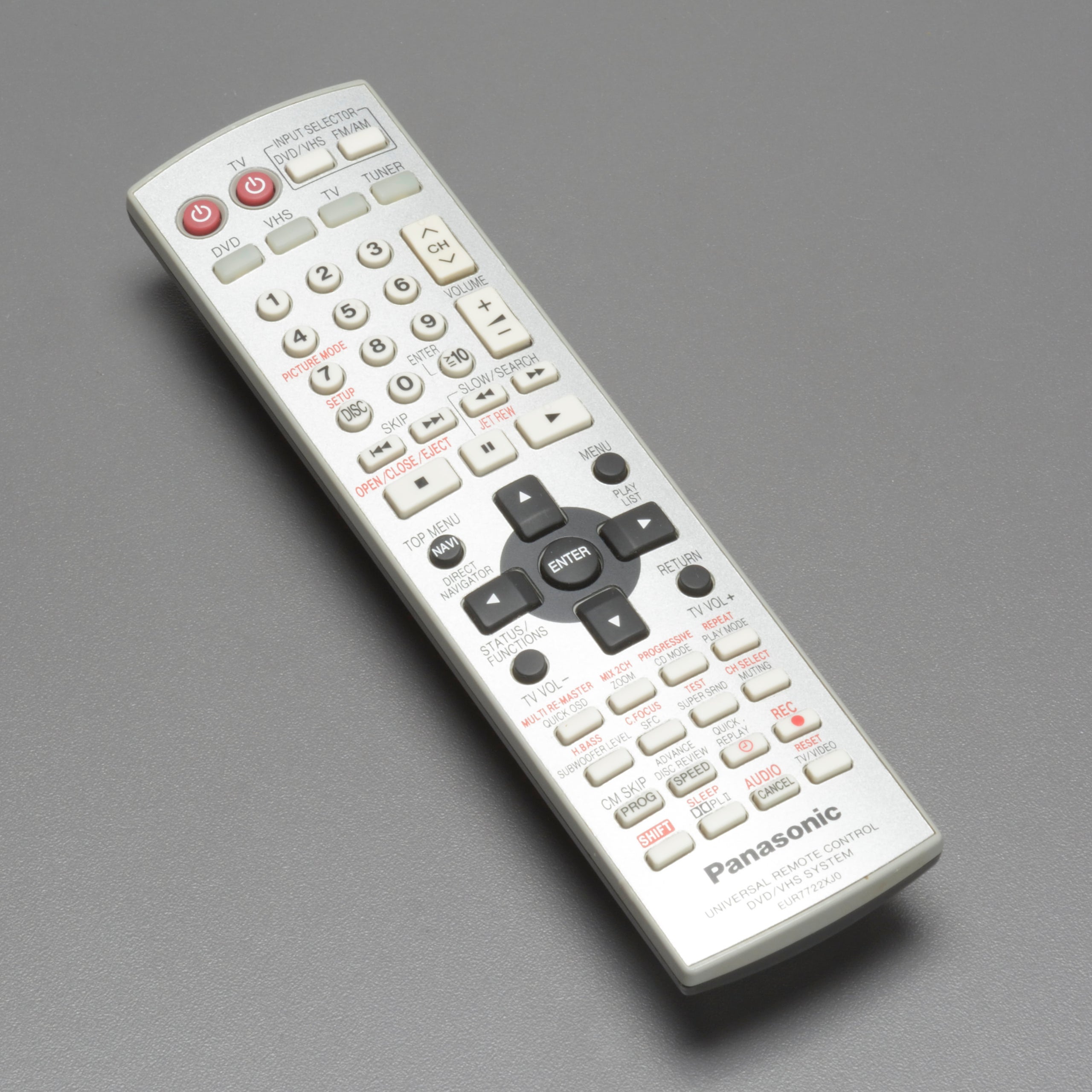 PANASONIC DVD/VHS System Universal Remote Control Model EUR7722XJ0